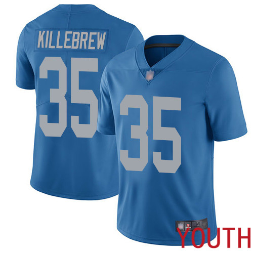 Detroit Lions Limited Blue Youth Miles Killebrew Alternate Jersey NFL Football 35 Vapor Untouchable